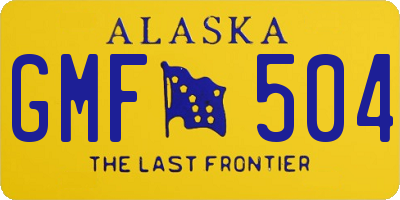 AK license plate GMF504