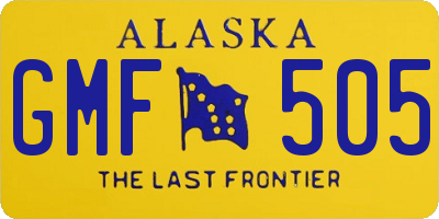 AK license plate GMF505