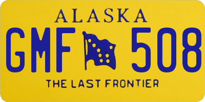 AK license plate GMF508