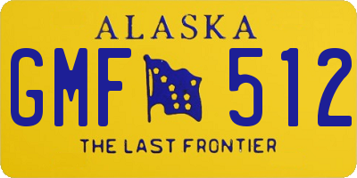 AK license plate GMF512