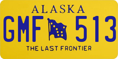 AK license plate GMF513