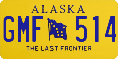 AK license plate GMF514