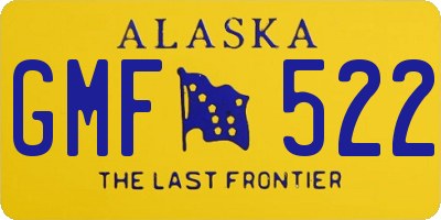 AK license plate GMF522