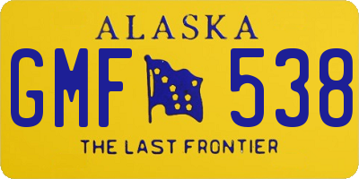 AK license plate GMF538
