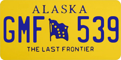 AK license plate GMF539