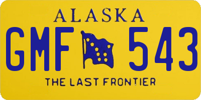 AK license plate GMF543