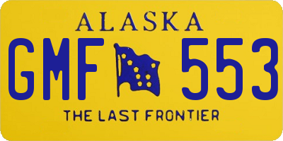 AK license plate GMF553