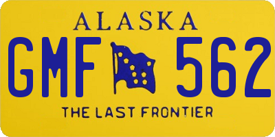 AK license plate GMF562