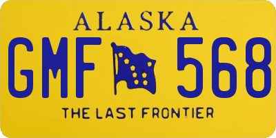 AK license plate GMF568