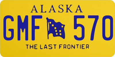 AK license plate GMF570