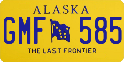 AK license plate GMF585