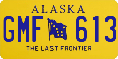 AK license plate GMF613