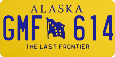 AK license plate GMF614