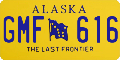 AK license plate GMF616