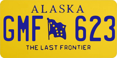 AK license plate GMF623