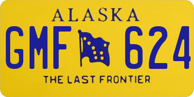 AK license plate GMF624