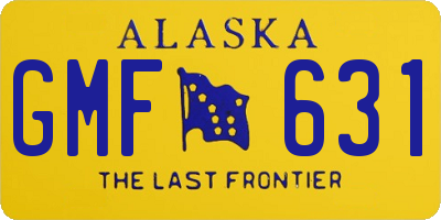 AK license plate GMF631