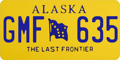 AK license plate GMF635
