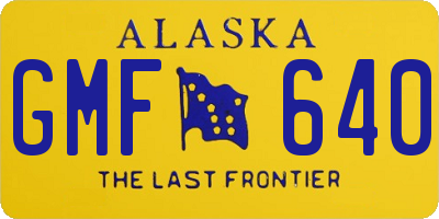 AK license plate GMF640