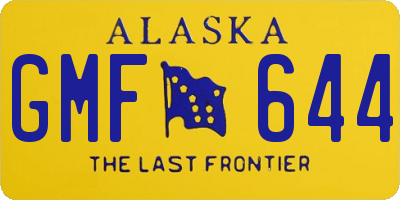 AK license plate GMF644