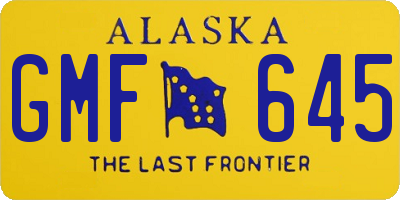 AK license plate GMF645
