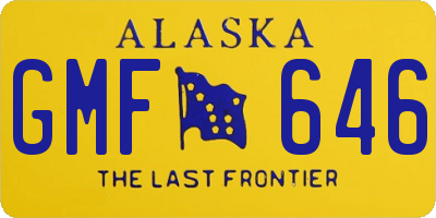 AK license plate GMF646