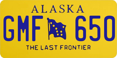 AK license plate GMF650