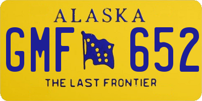 AK license plate GMF652