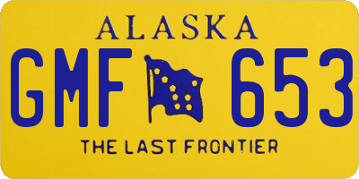 AK license plate GMF653