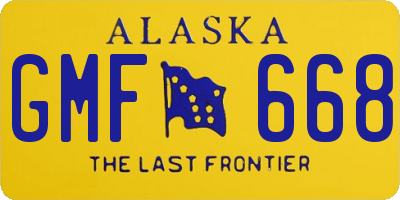 AK license plate GMF668