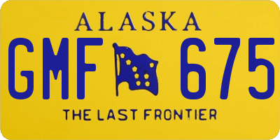 AK license plate GMF675