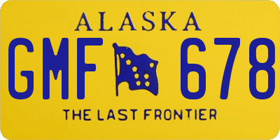 AK license plate GMF678