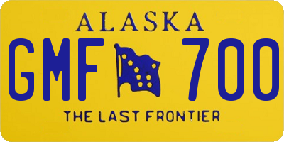 AK license plate GMF700