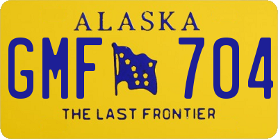 AK license plate GMF704
