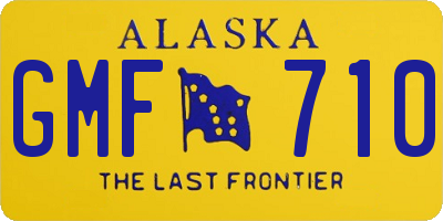 AK license plate GMF710