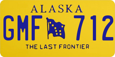 AK license plate GMF712