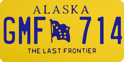 AK license plate GMF714