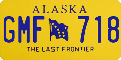 AK license plate GMF718