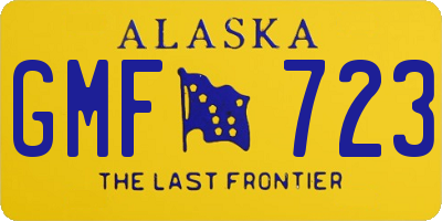 AK license plate GMF723