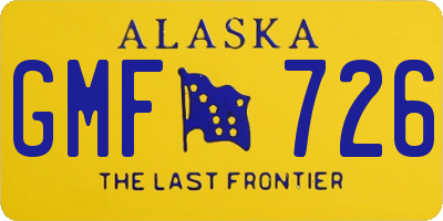 AK license plate GMF726