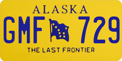 AK license plate GMF729