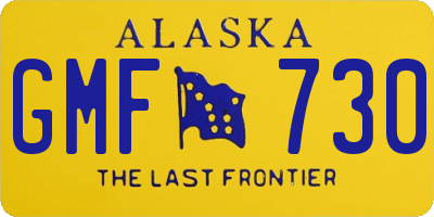 AK license plate GMF730