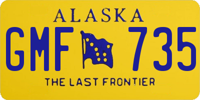 AK license plate GMF735