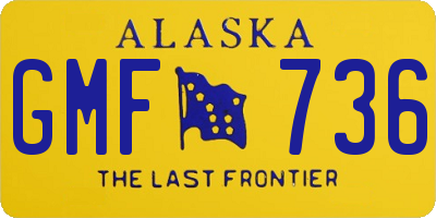 AK license plate GMF736