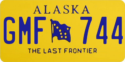 AK license plate GMF744