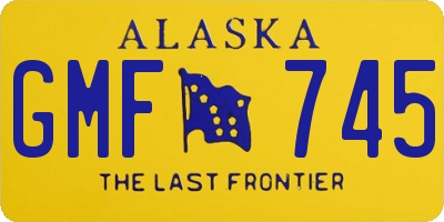 AK license plate GMF745
