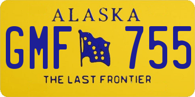 AK license plate GMF755