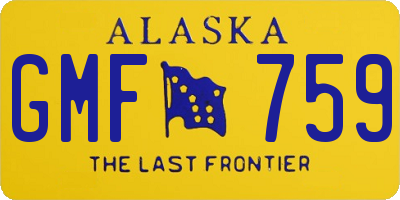 AK license plate GMF759
