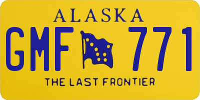 AK license plate GMF771