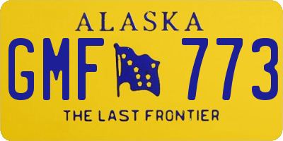 AK license plate GMF773